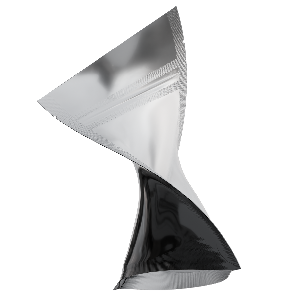1/8 Ounce Mylar Bags (1000 qty) — Gloss Black & Clear