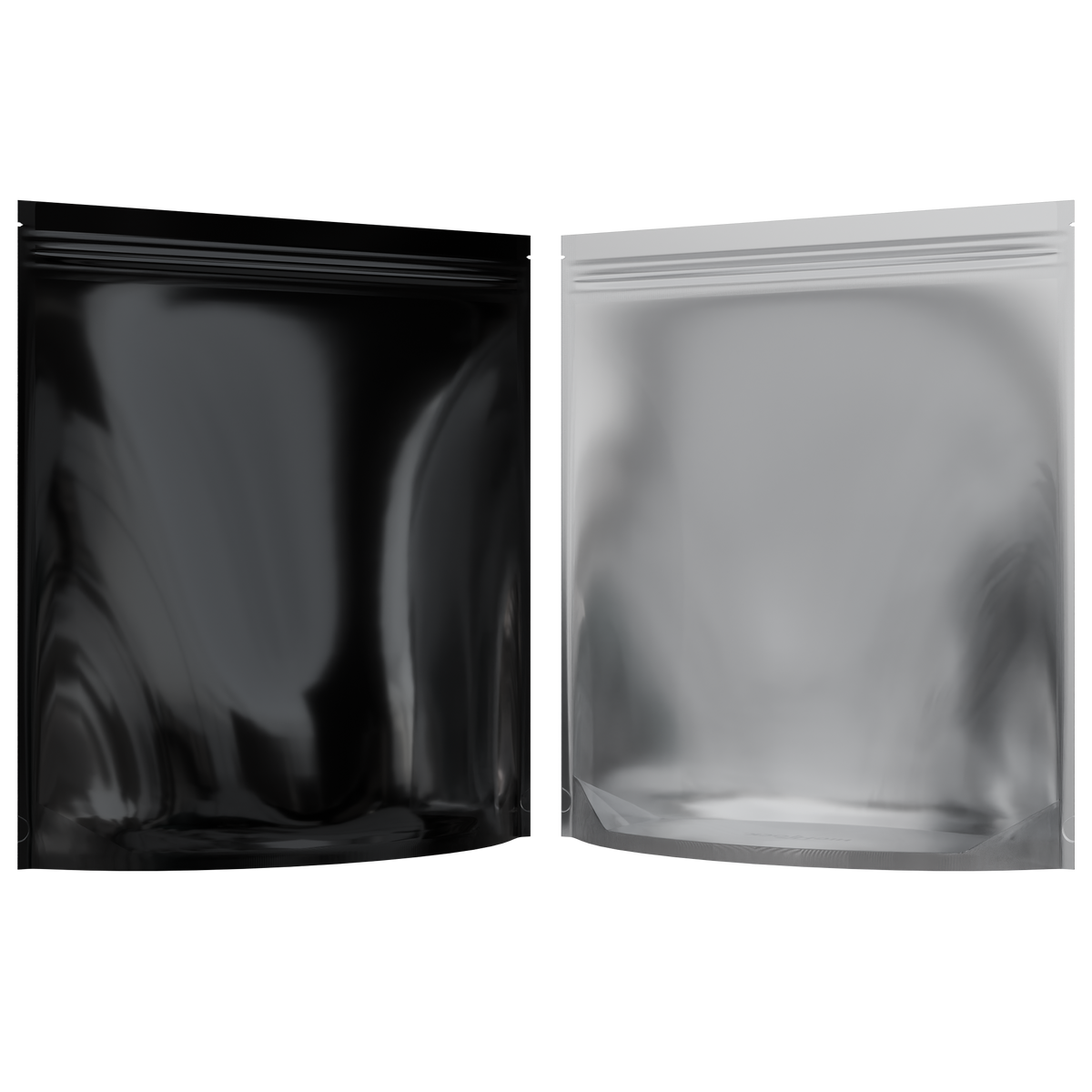 Mylar Bags 1 LB Grower Mylar Bags (10 qty) — Gloss Black / Gloss Clear