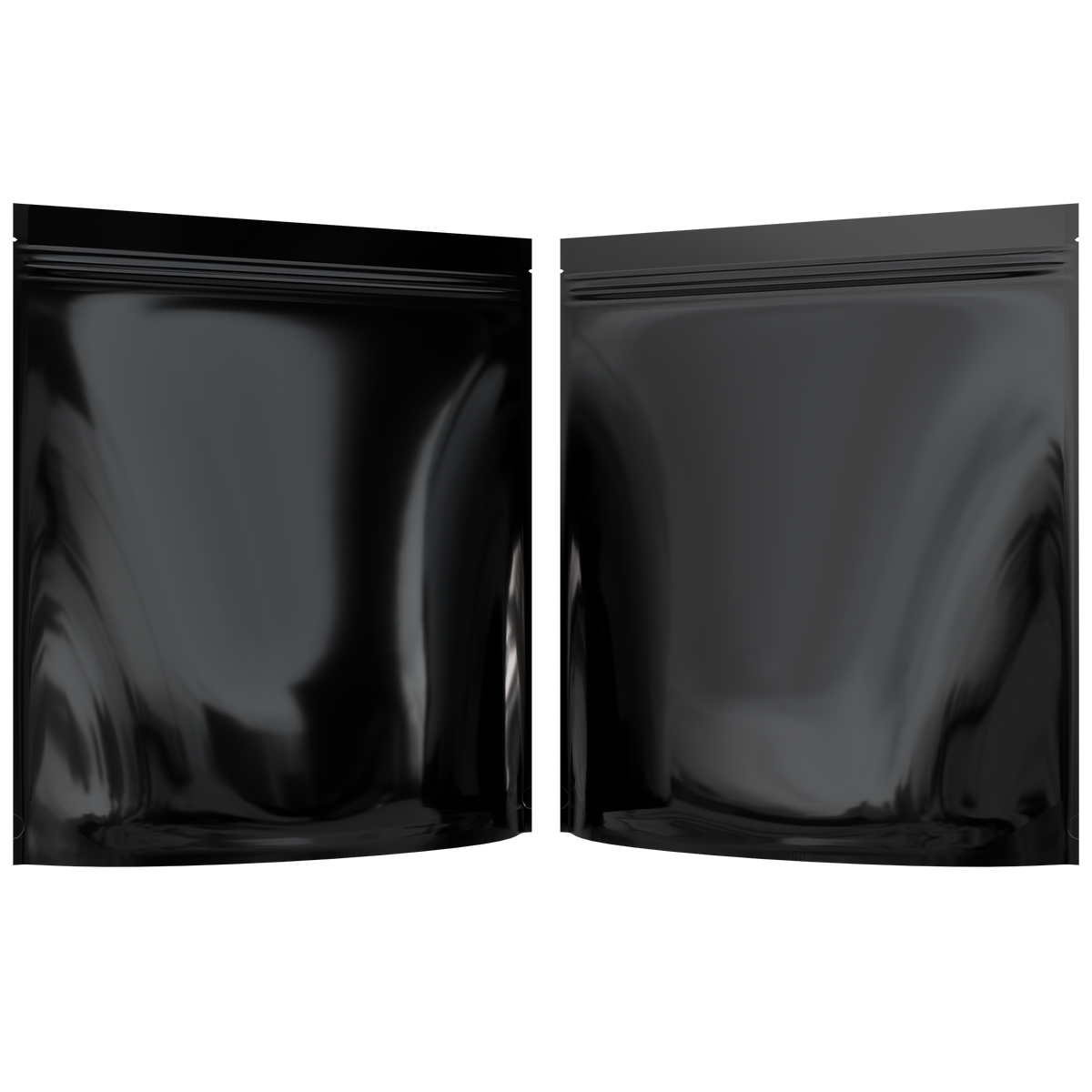 Mylar Bags 2 LB Grower Mylar Bags (10 qty) — Gloss Black / Gloss Black