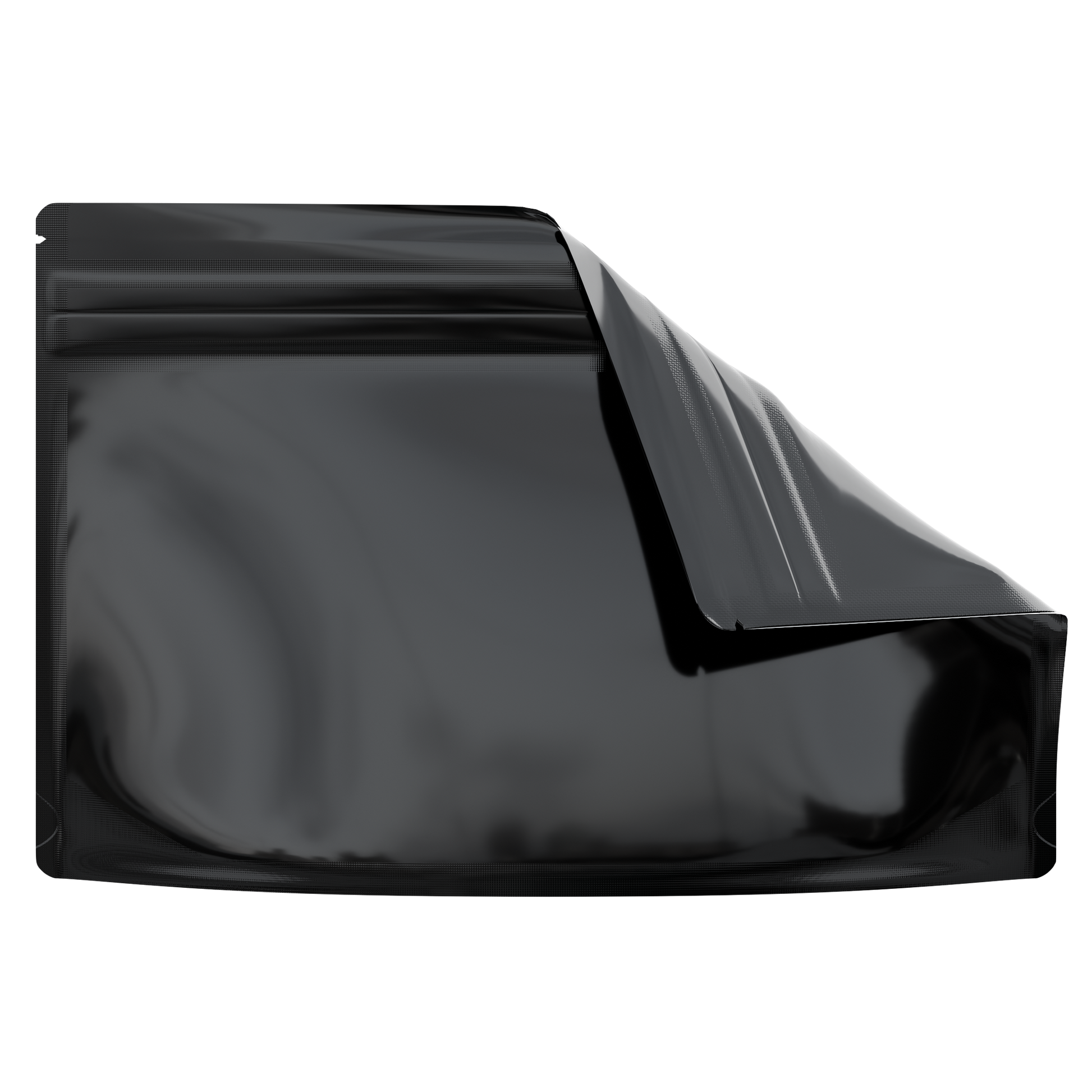 Medium 9x6" CR Gusset Bags (1,000 qty) — Gloss Black