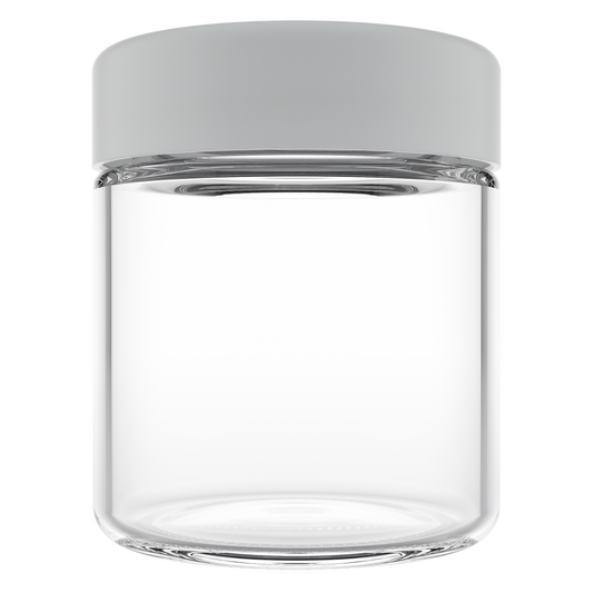 Child Resistant Glass Jar — 3 Oz (150 qty) — Black Cap
