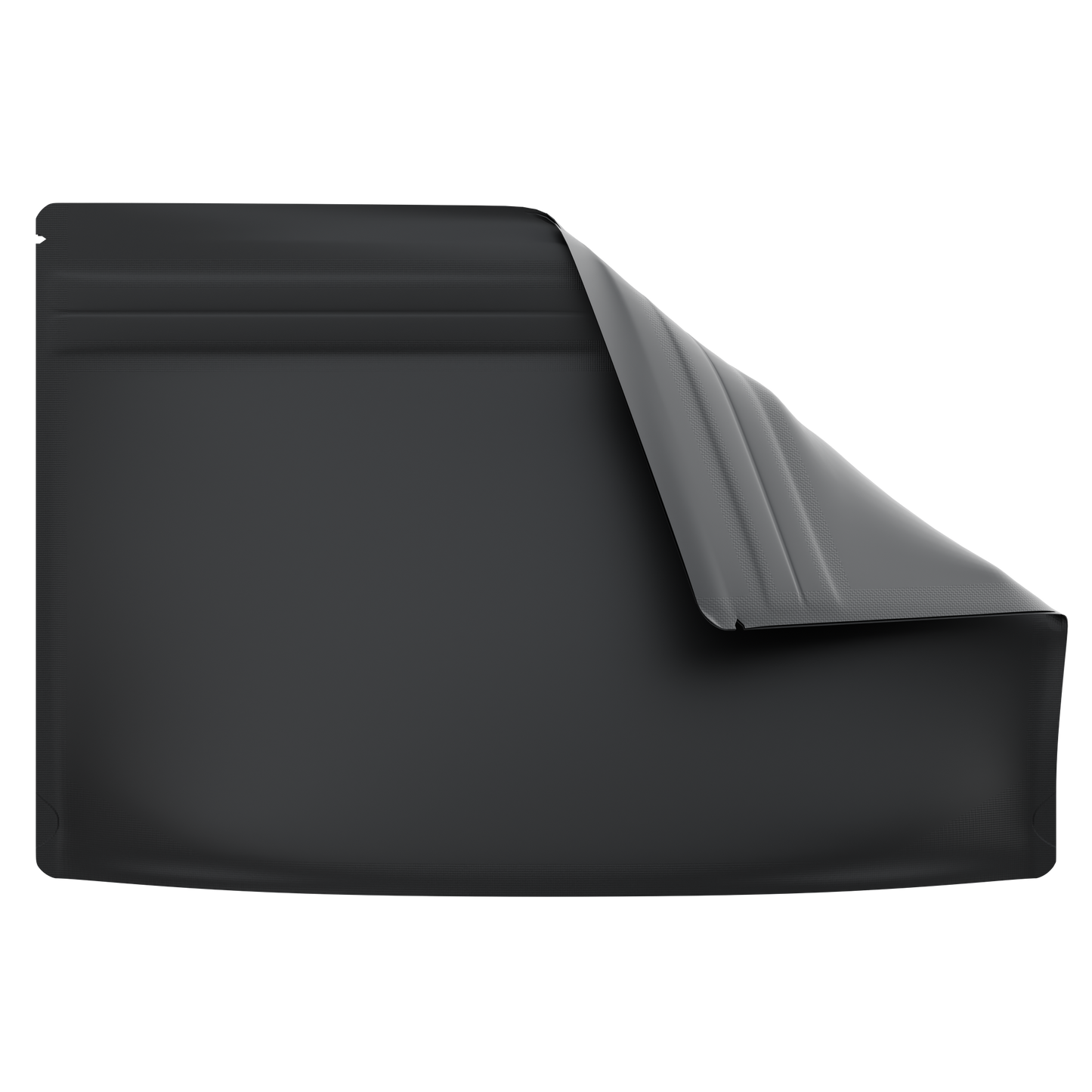 Medium 9x6" CR Gusset Bags (1,000 qty) — Matte Black Opaque