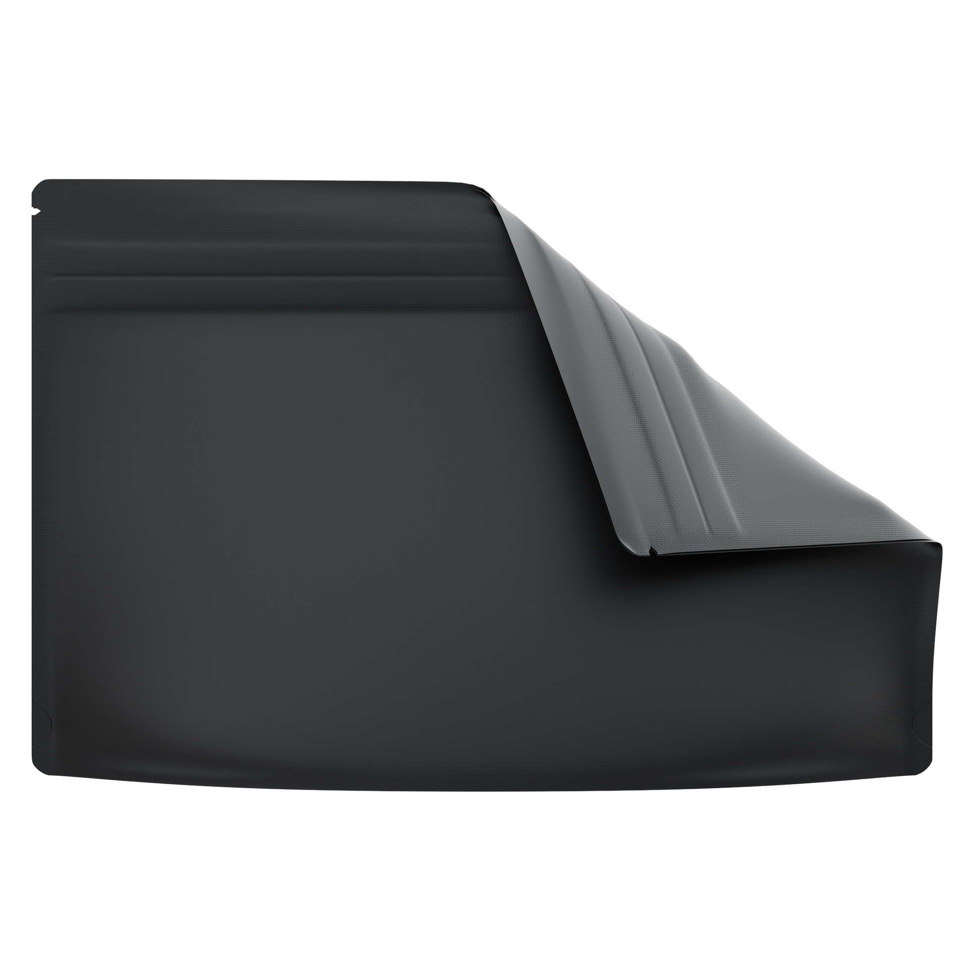 Medium 9x6" CR Gusset Bags (1,000 qty) — Matte Black Opaque