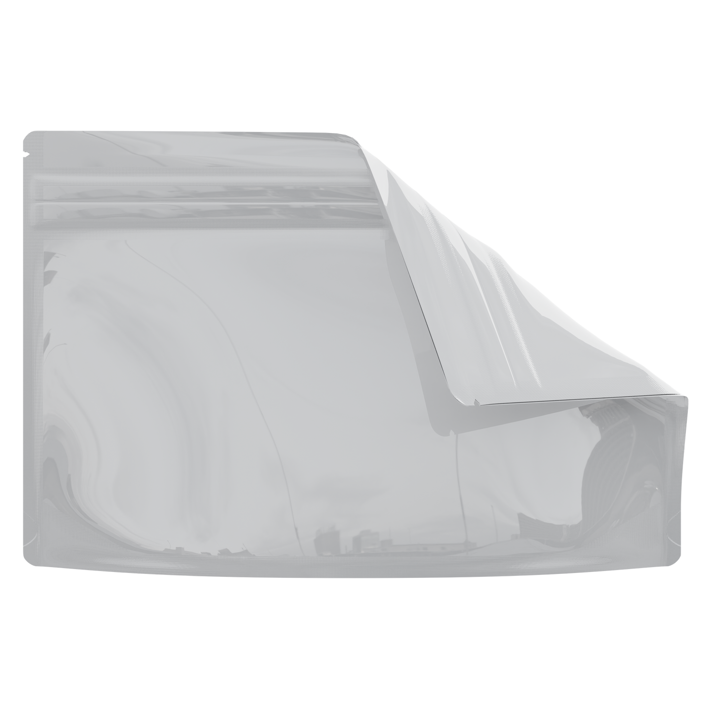 Medium 9x6" CR Gusset Bags (1,000 qty) — Gloss White Opaque
