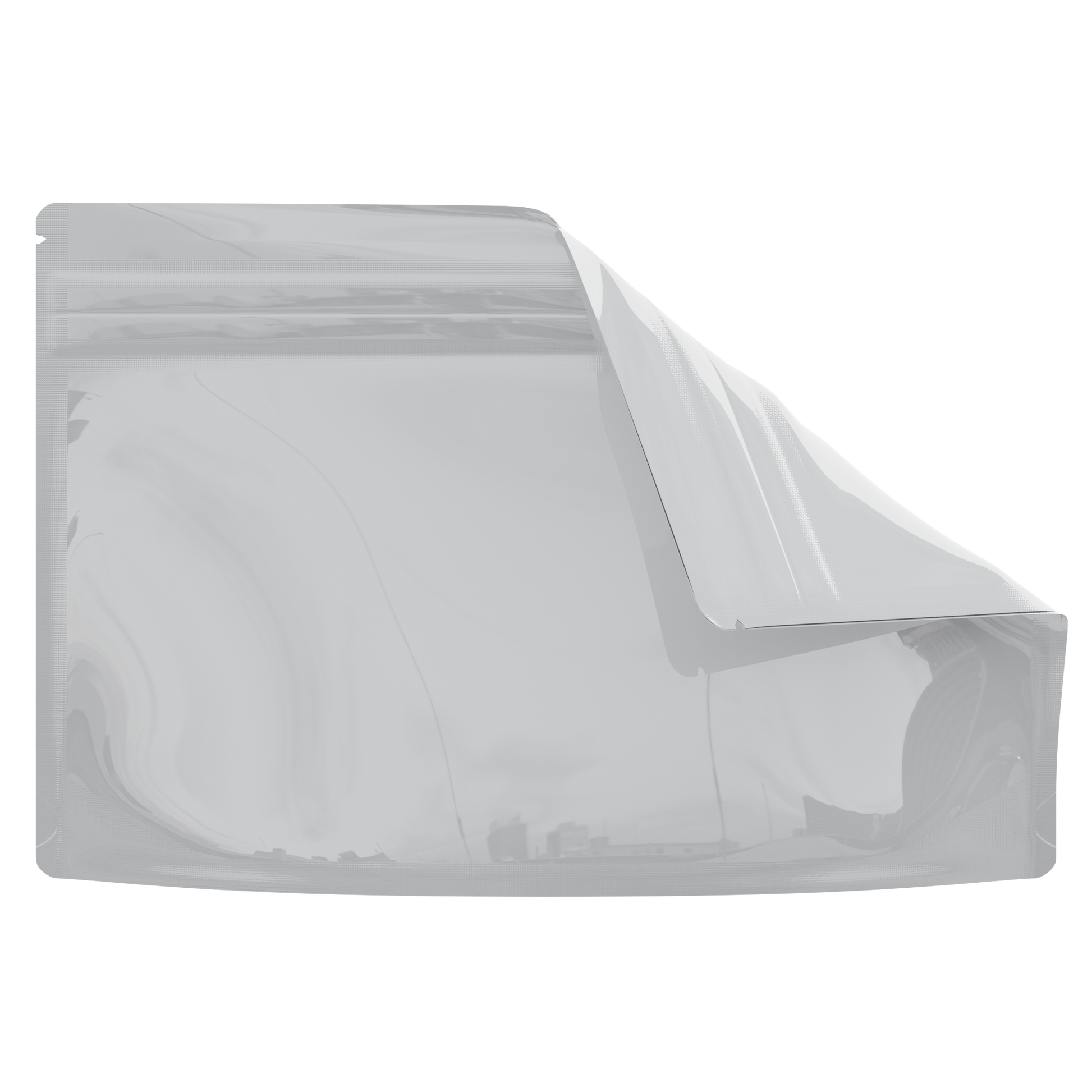 Medium 9x6" CR Gusset Bags (1,000 qty) — Gloss White Opaque