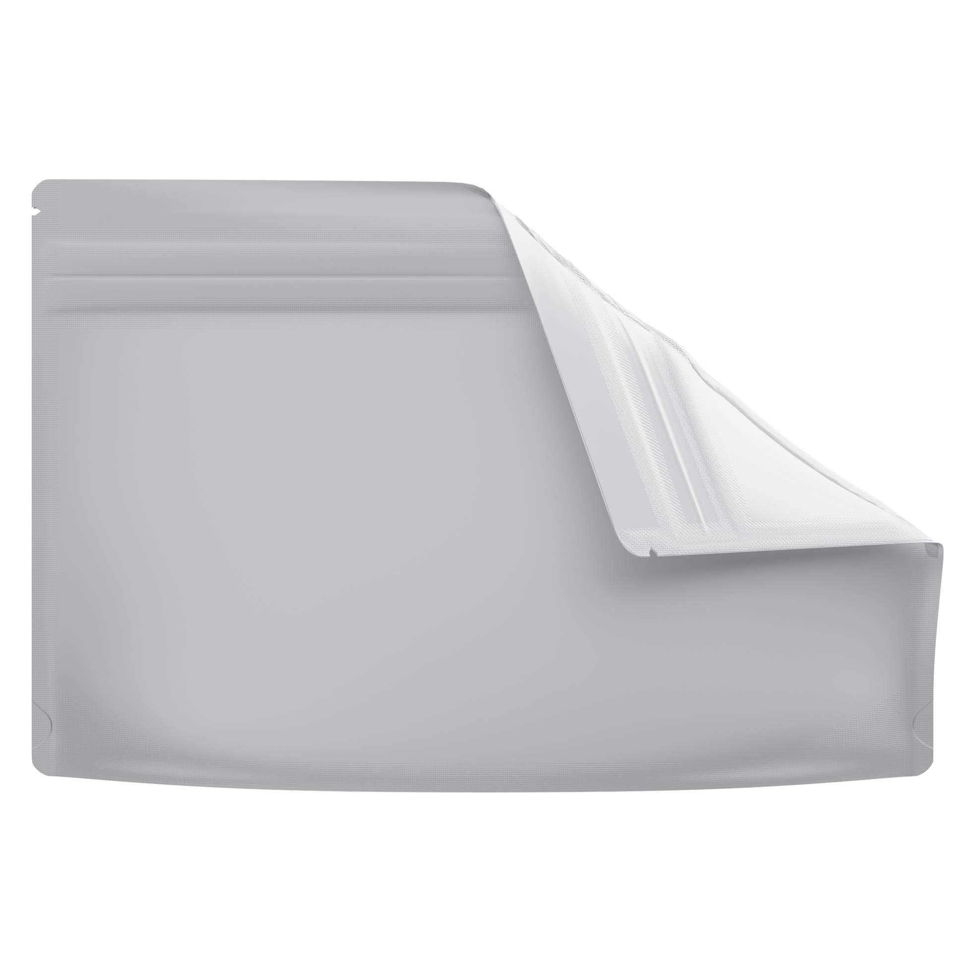 Medium 9x6" CR Gusset Bags (1,000 qty) — Matte White Opaque