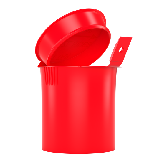6 Dram Child Resistant Pop-Top Containers (300 qty) — Opaque Red