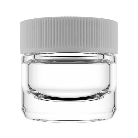 Glass Concentrate Jar — 5ML (250 qty) — White Cap