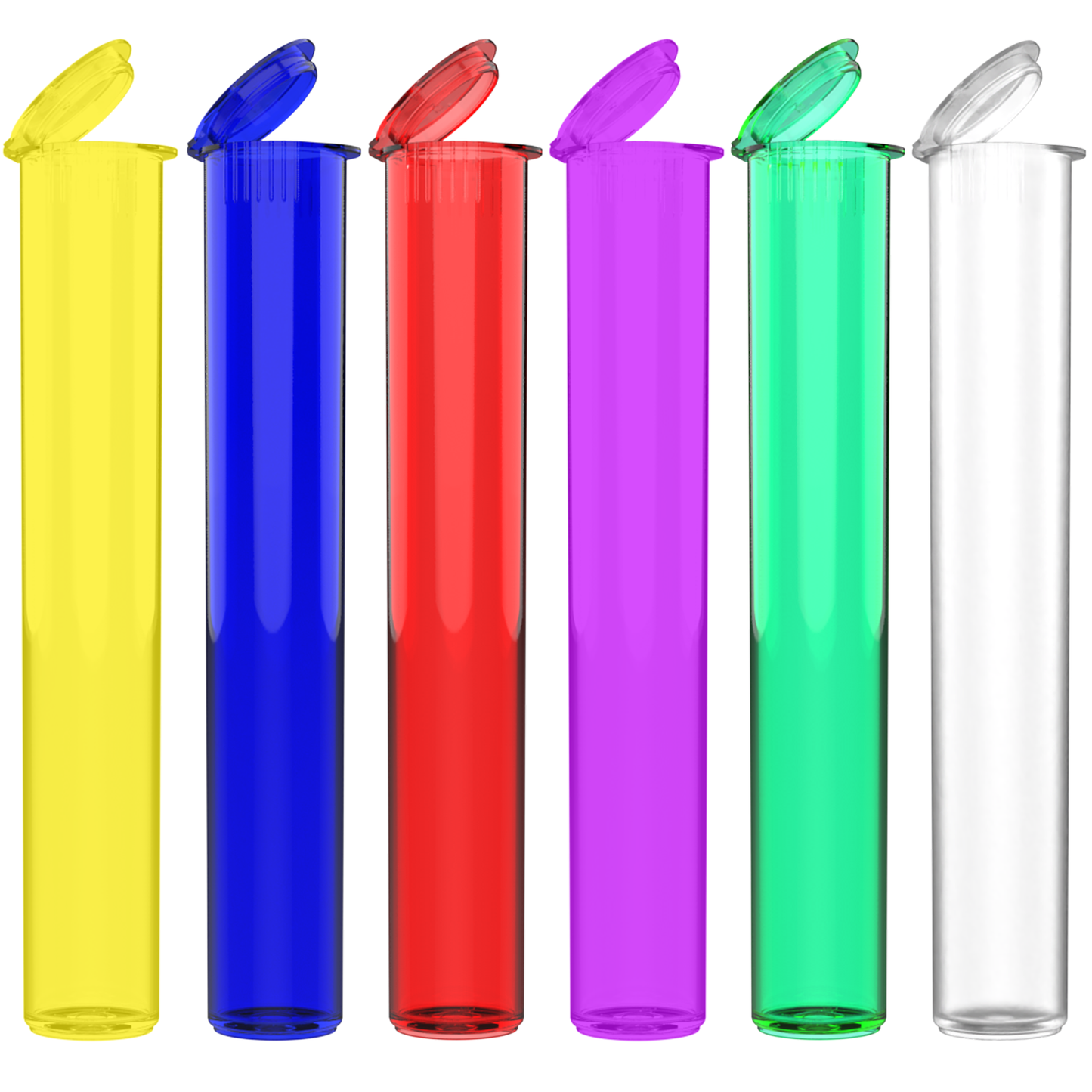 116mm CR Slim Tubes — Closed Lid (500 qty) — Translucent Mix
