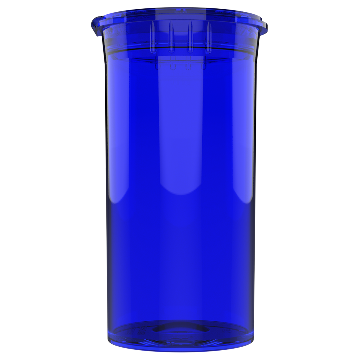 13 Dram Child Resistant Pop-Top Containers (315 qty) — Translucent Blue