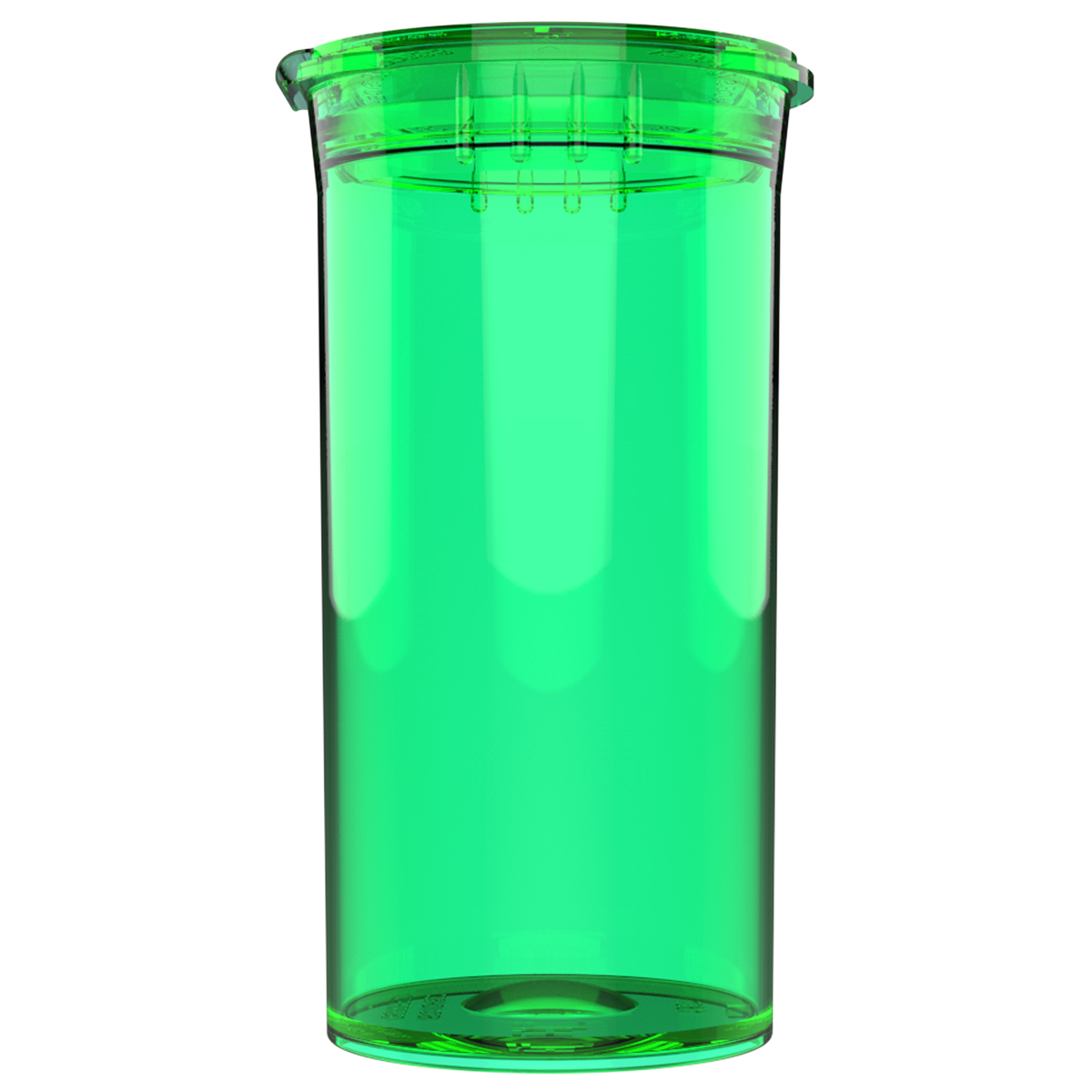 13 Dram Child Resistant Pop-Top Containers (315 qty) — Translucent Green