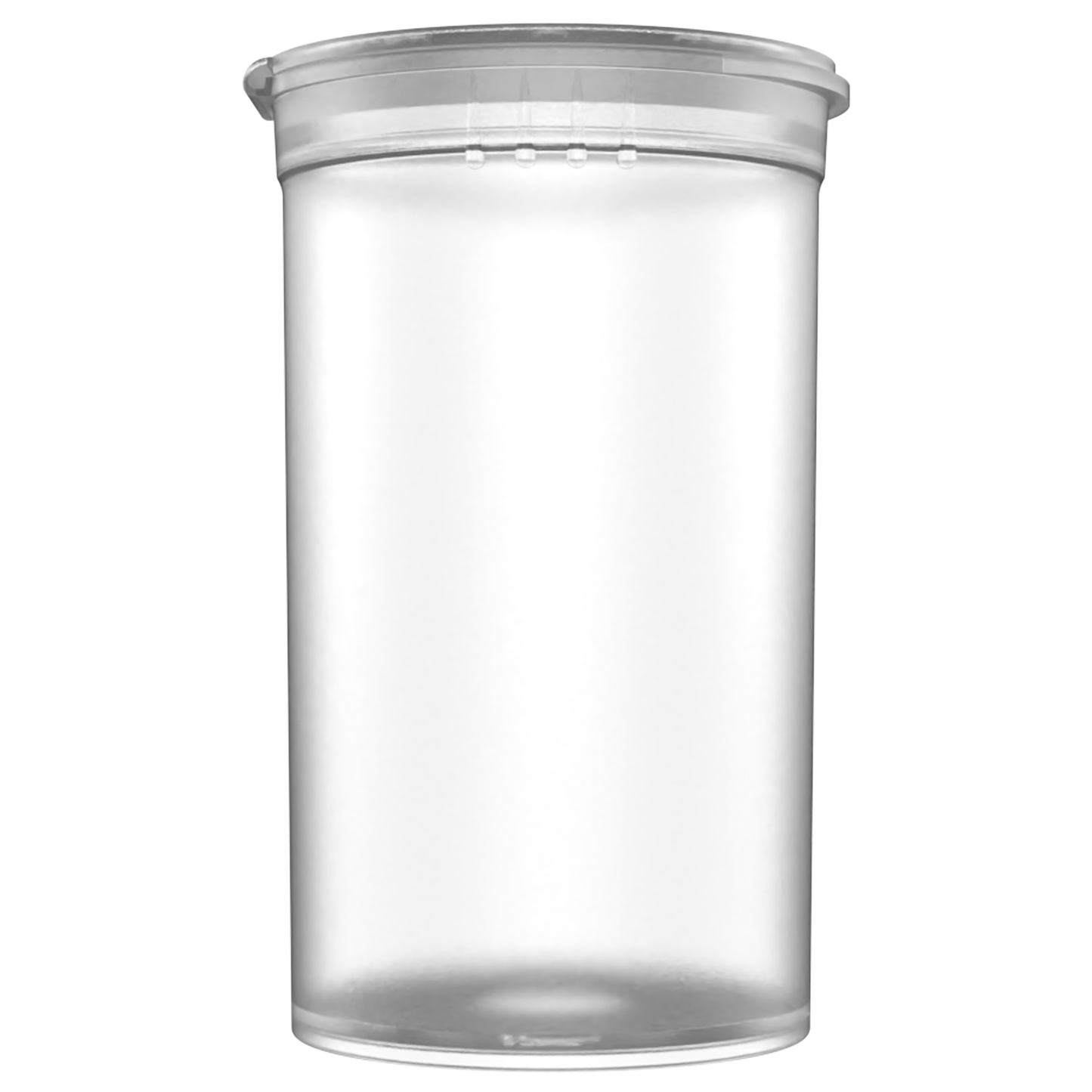 19 Dram Child Resistant Pop-Top Containers (225 qty) — Translucent Clear