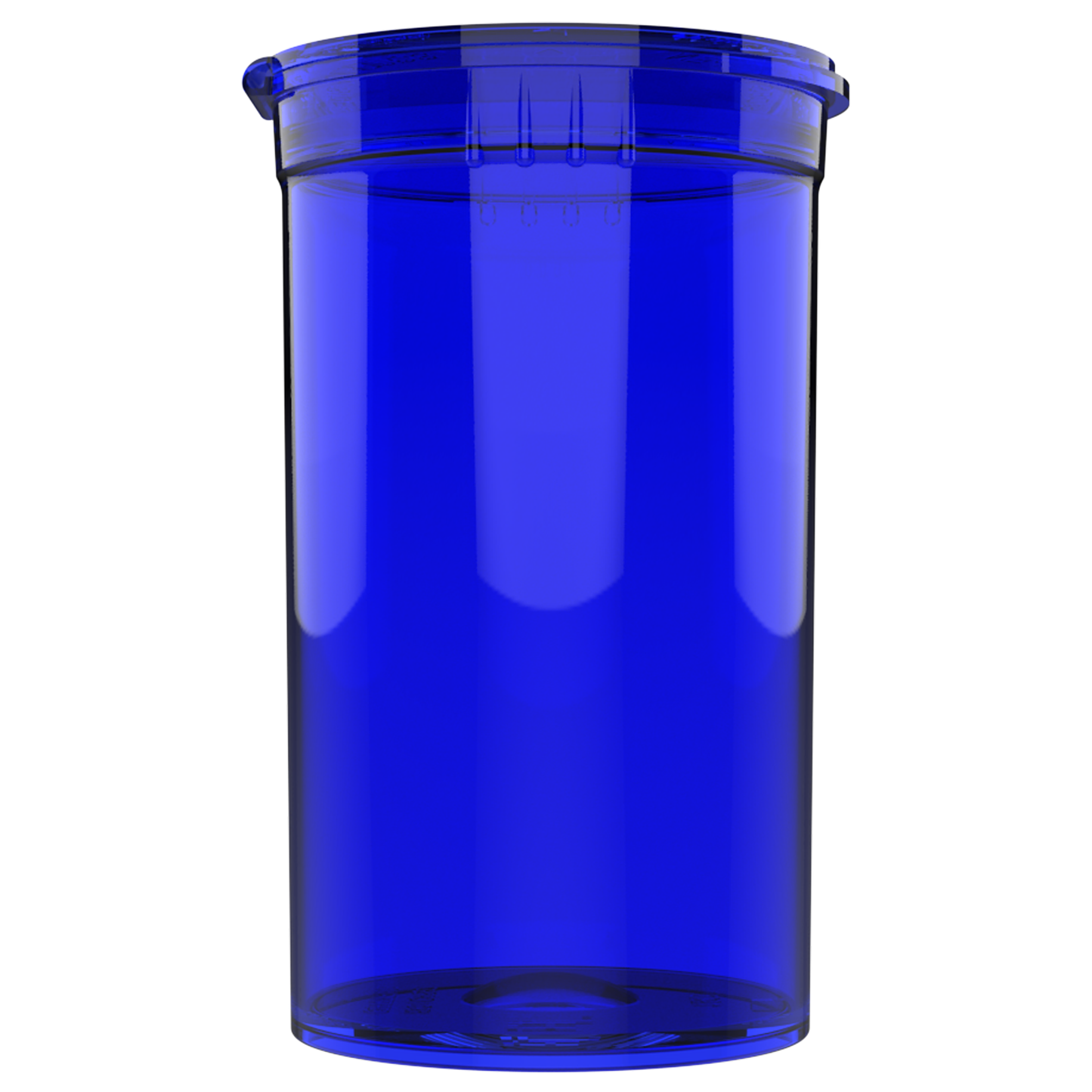19 Dram Child Resistant Pop-Top Containers (225 qty) — Translucent Blue