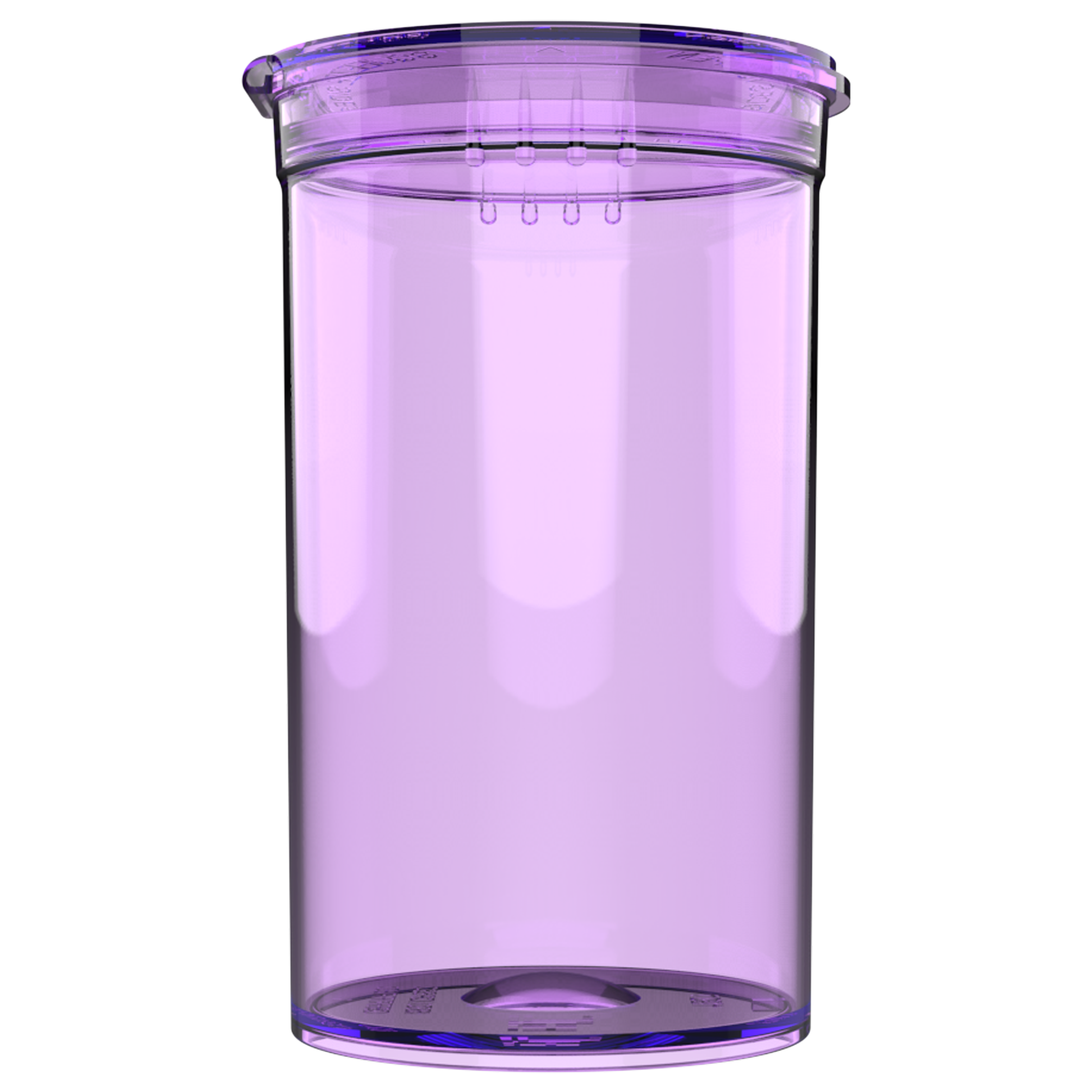 19 Dram Child Resistant Pop-Top Containers (225 qty) — Translucent Purple