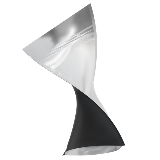 1 Ounce Mylar Bags (1000 qty) — Matte Black & Clear
