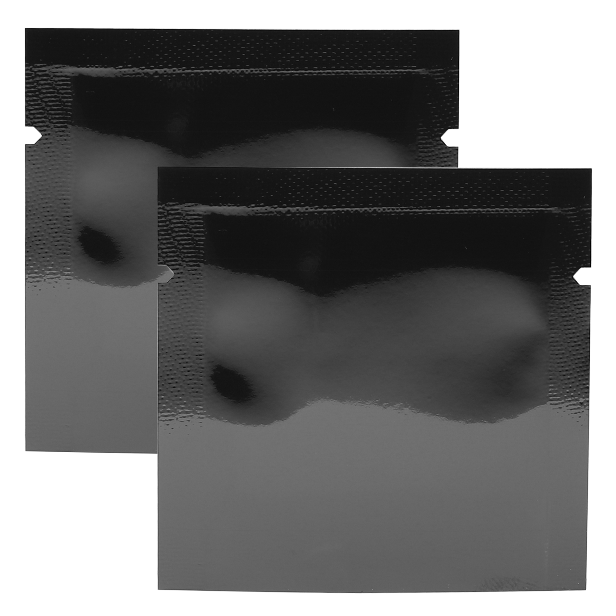 2x2 Mylar Bags - Heat Seal - (1000 qty) — Gloss Black & Gloss Black