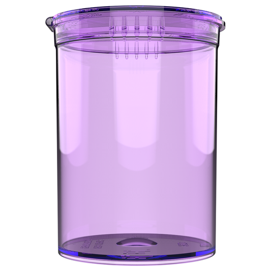 30 Dram Child Resistant Pop-Top Containers (160 qty) — Translucent Purple
