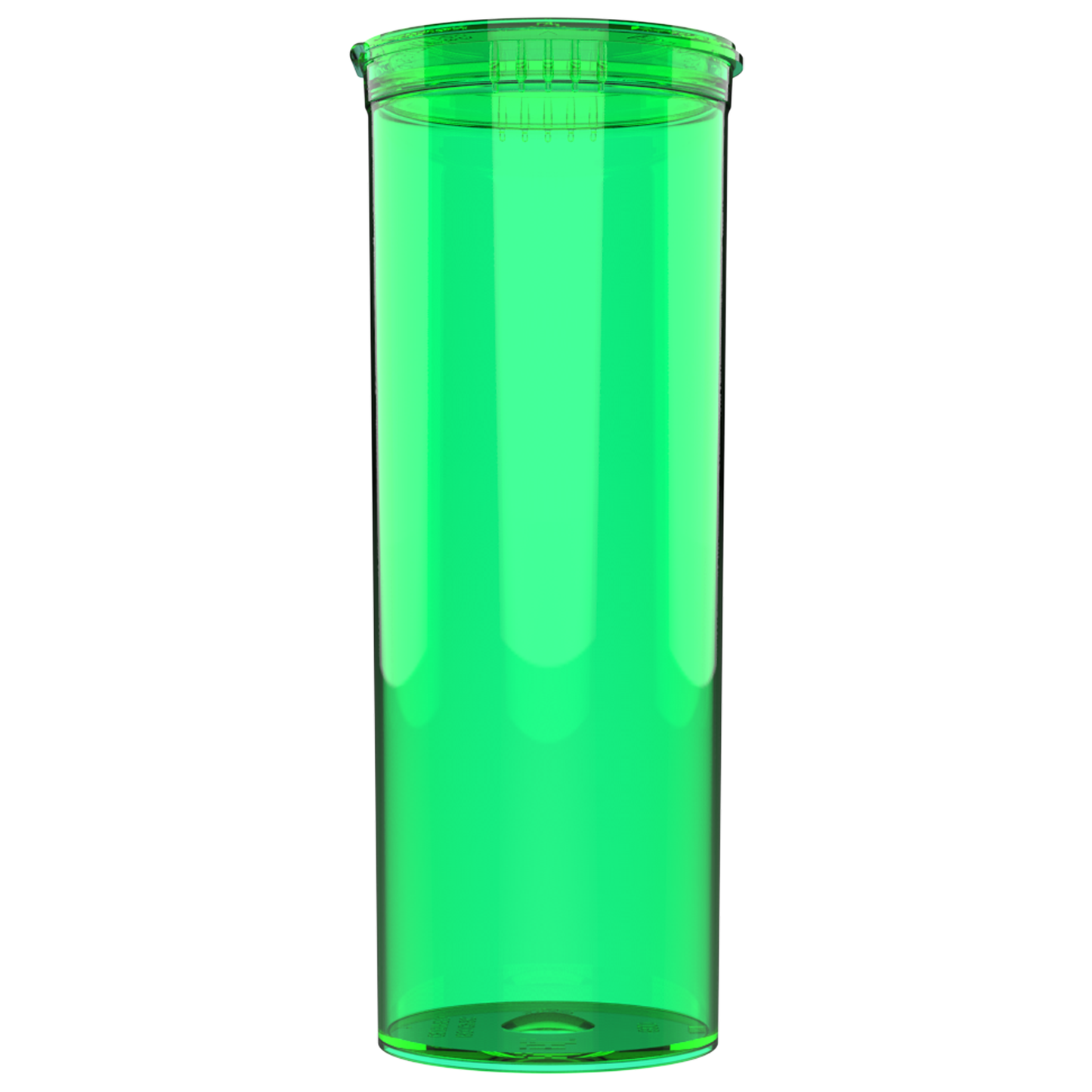 60 Dram Child Resistant Pop-Top Containers (75 qty) — Translucent Green