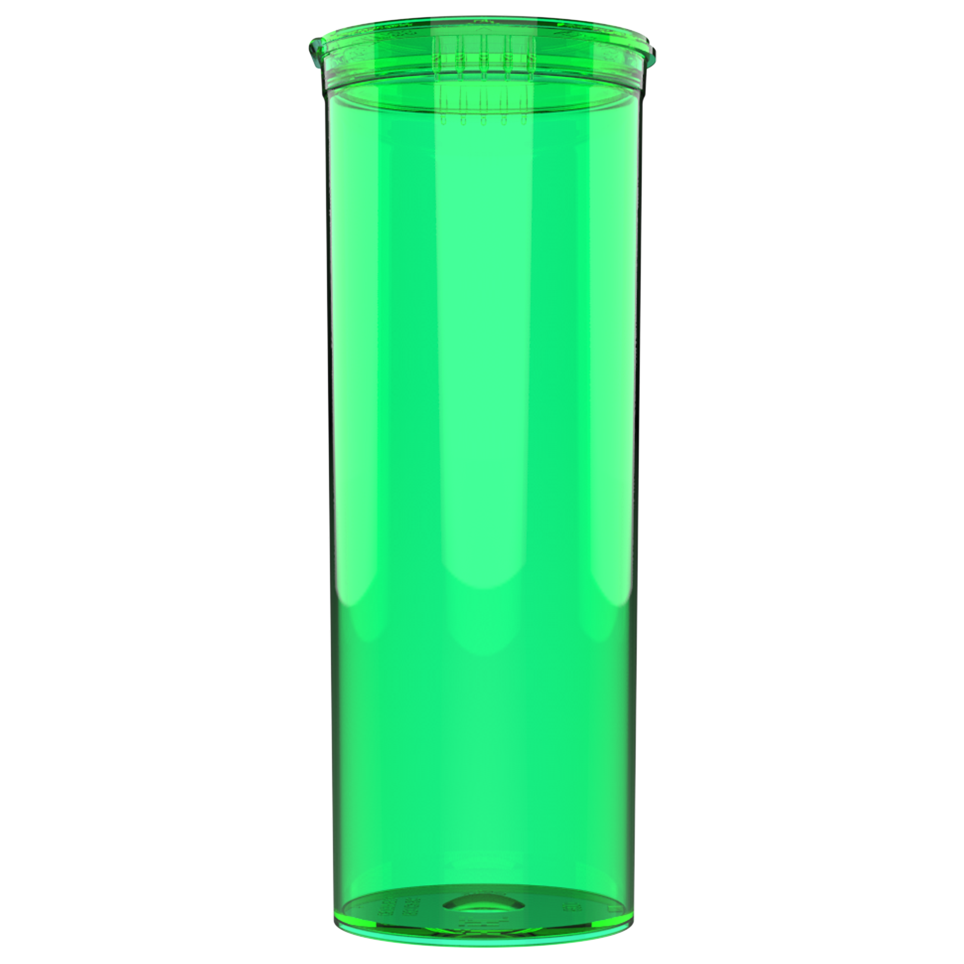 60 Dram Child Resistant Pop-Top Containers (75 qty) — Translucent Green