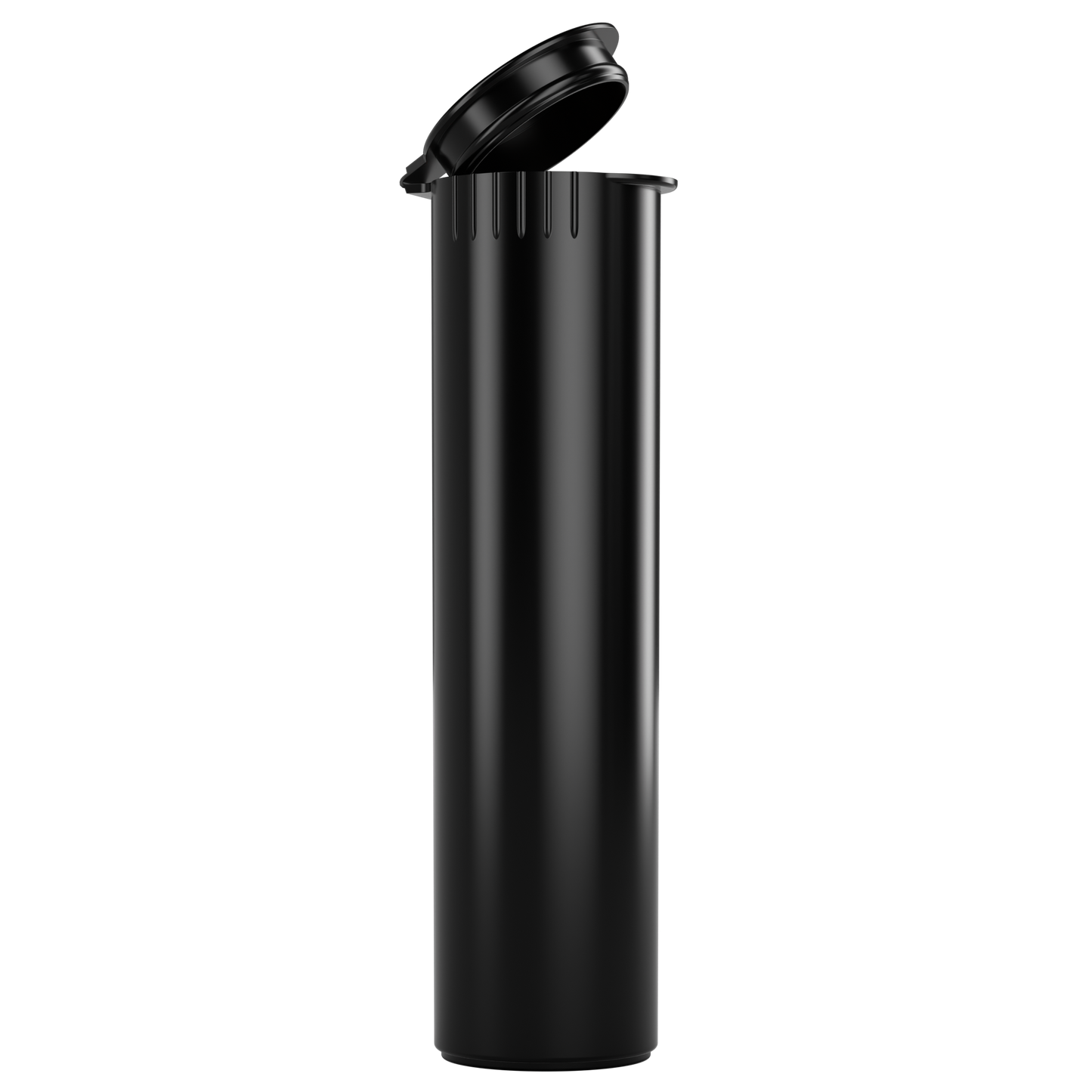 80mm Wide Pop-Top CR Slim Tubes - OPEN LID (600 qty) — Black