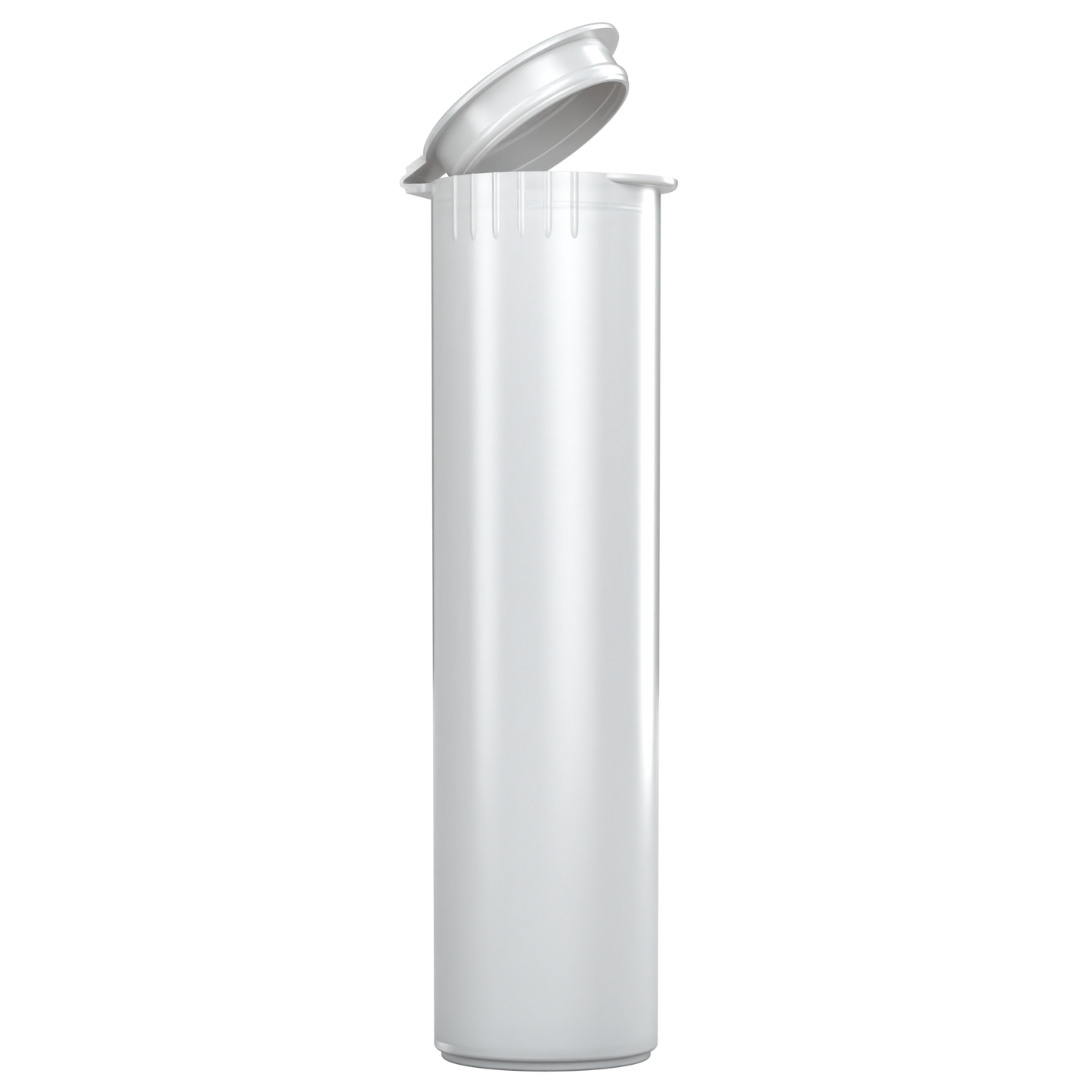 80mm Wide Pop-Top CR Slim Tubes - OPEN LID (600 qty) — White