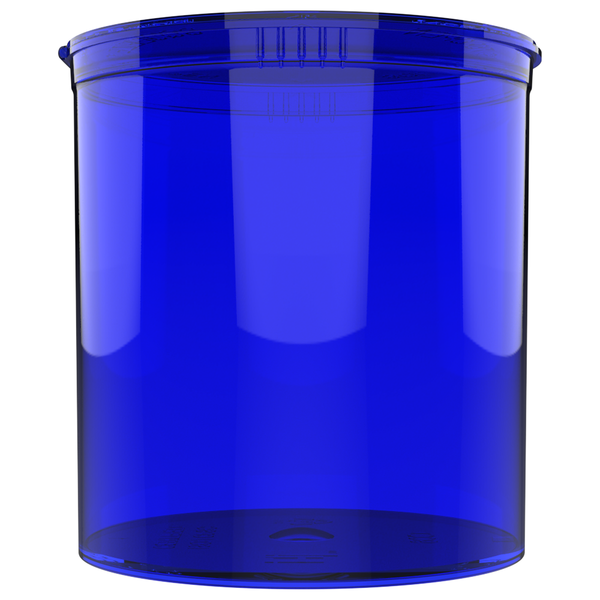 90 Dram Child Resistant Pop-Top Containers (60 qty) — Translucent Blue