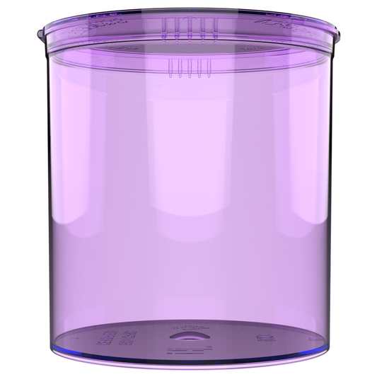 90 Dram Child Resistant Pop-Top Containers (60 qty) — Translucent Purple