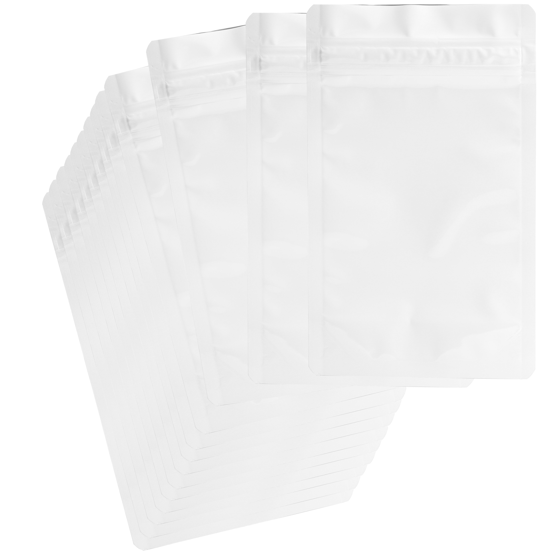 1/4 Oz (7g) CR Gusset Bags (1,000 qty) — Gloss White Opaque