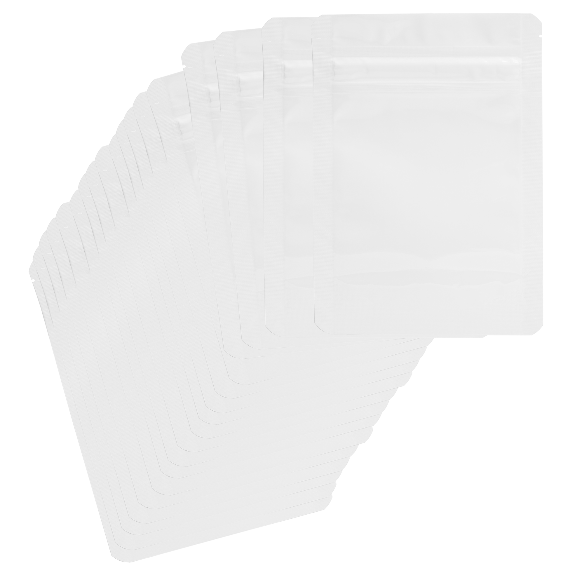 1/8 Oz (3.5g) CR Gusset Bags (1,000 qty) — Gloss White Opaque