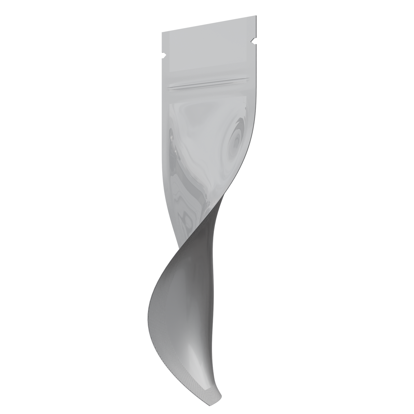 Window Zipper Mylar Bags 2.16" x 6" (1,000 qty) — Gloss White & Clear
