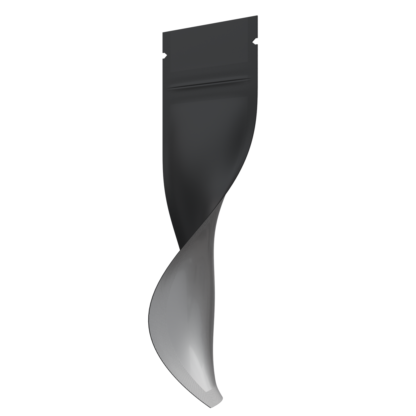Window Zipper Mylar Bags 2.16" x 6" (1,000 qty) — Matte Black & Clear