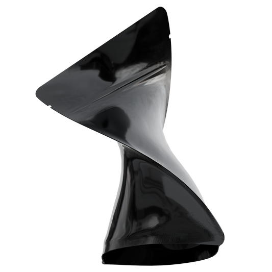 1/8 Ounce 4 X 5 Mylar Bags - (1000 qty) — Gloss Black & Gloss Black