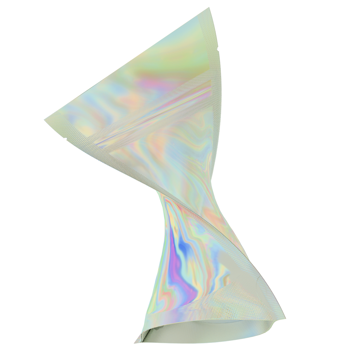 1/8 Ounce Mylar Bags (1000 qty) — Gloss Holographic & Clear