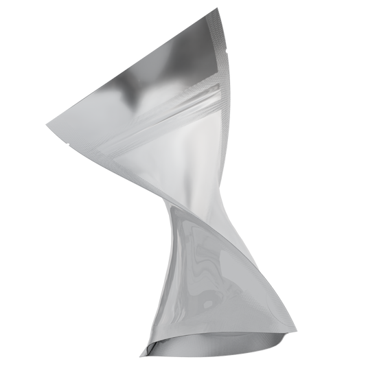 1/8 Ounce 3.5g Mylar Bags - (1000 qty) — Gloss White & Clear