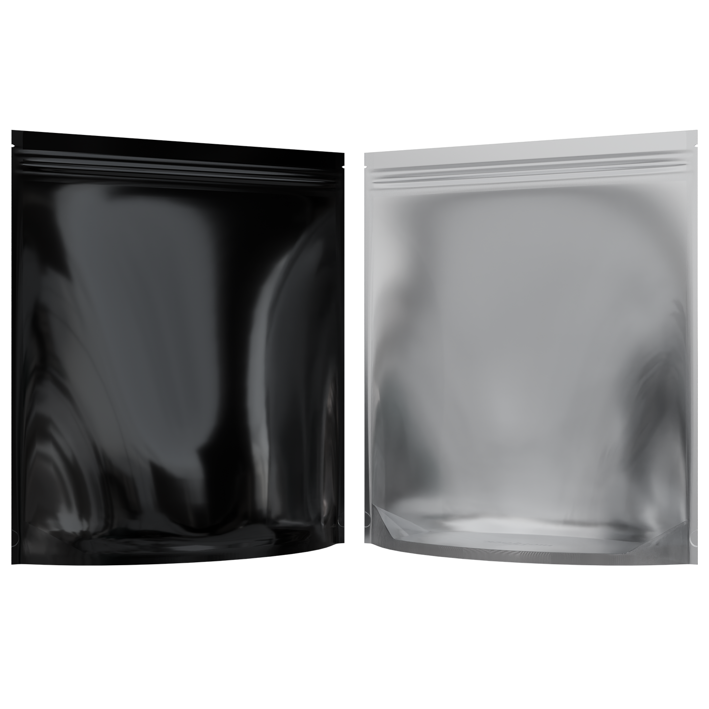 Mylar Bags 1 LB Grower Mylar Bags (10 qty) — Gloss Black / Gloss Clear