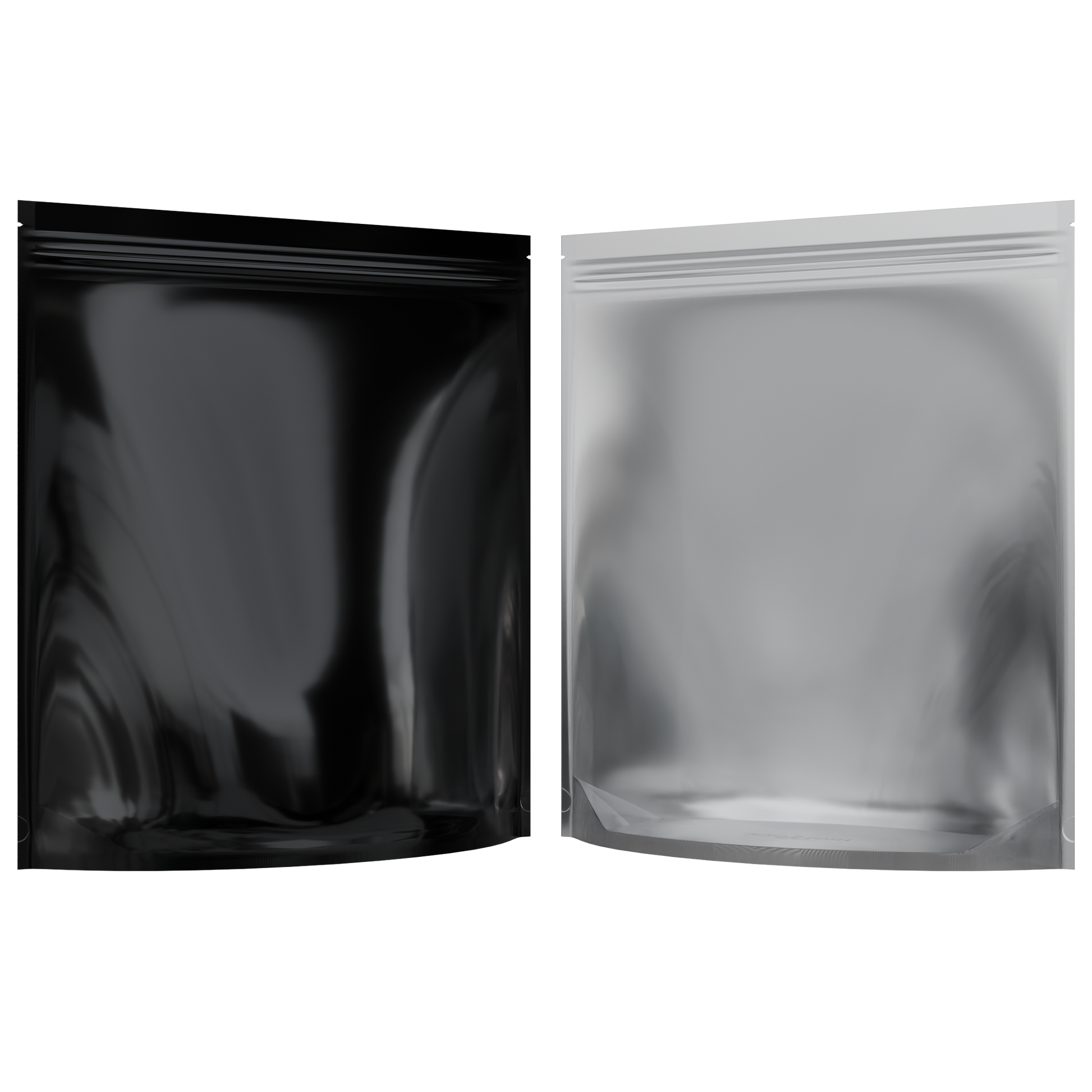 Mylar Bags 1 LB Grower Mylar Bags (10 qty) — Gloss Black / Gloss Clear