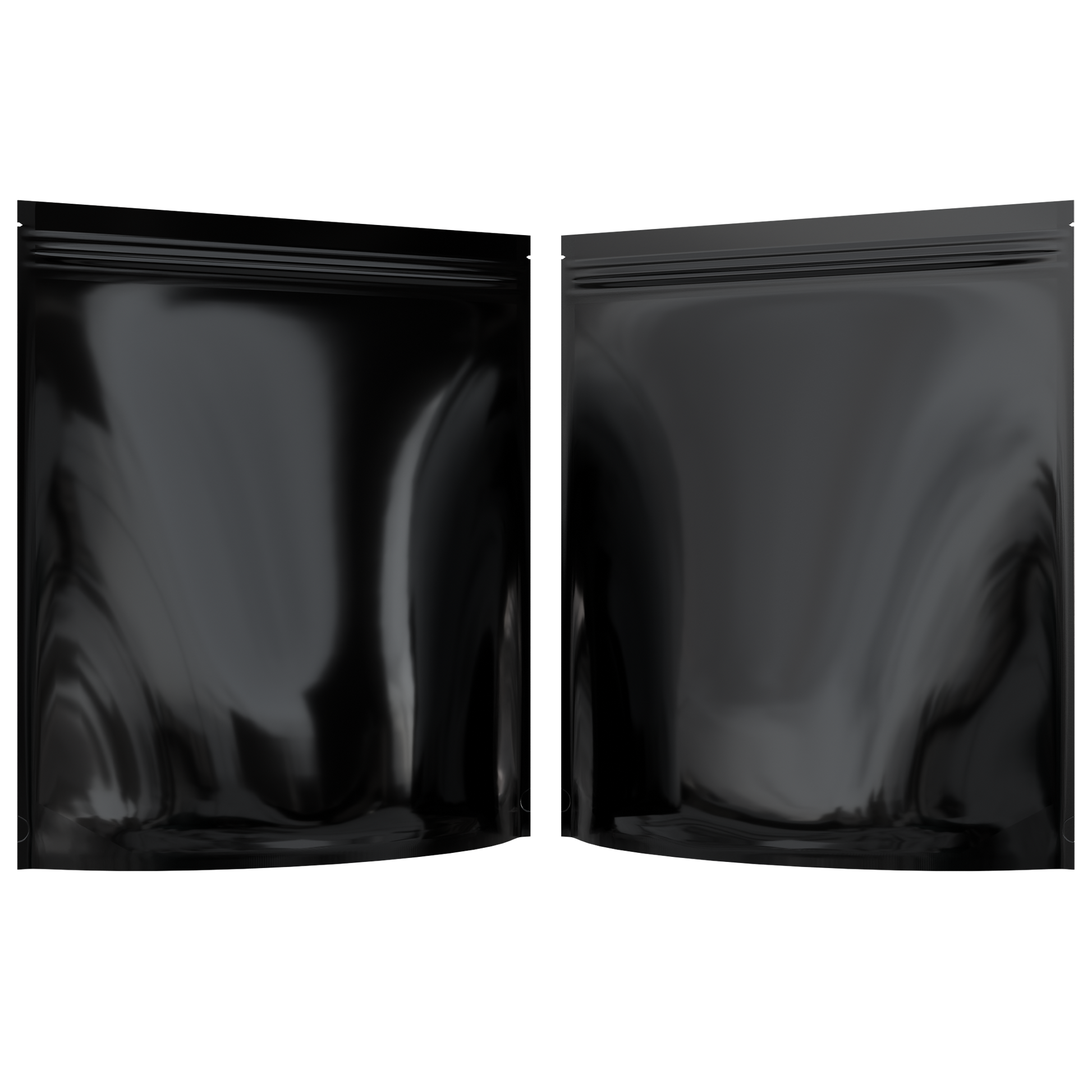 Mylar Bags 1 LB Grower Mylar Bags (10 qty) — Gloss Black / Gloss Black