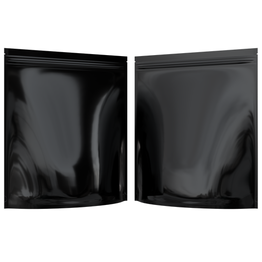 Mylar Bags 1 LB Grower Mylar Bags (10 qty) — Gloss Black / Gloss Black