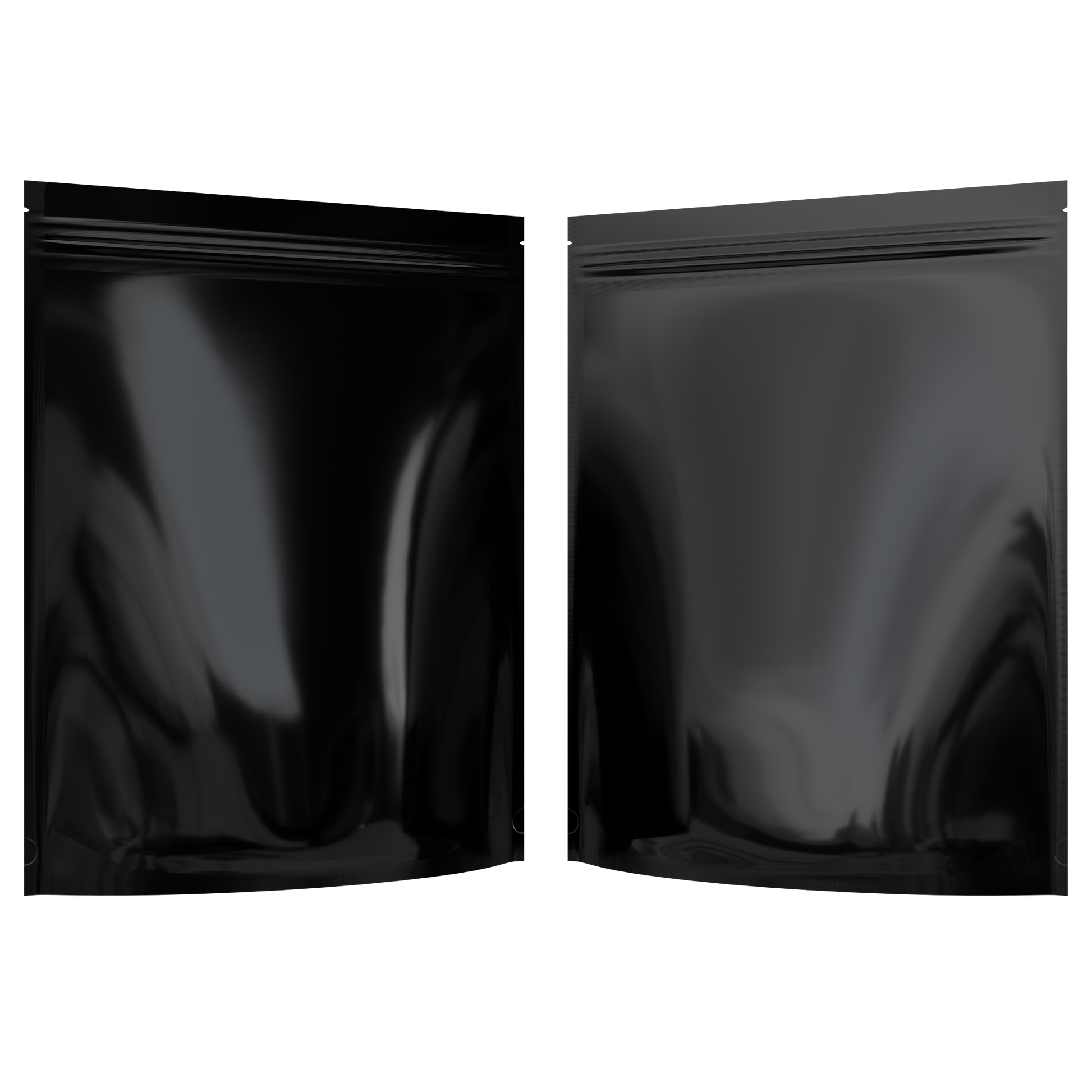 Mylar Bags 1/2 LB Grower Mylar Bags (10 qty) — Gloss Black / Gloss Black