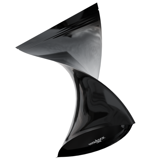 Mylar Bags 1/2 LB Grower Mylar Bags (300 qty) — Gloss Black / Gloss Black