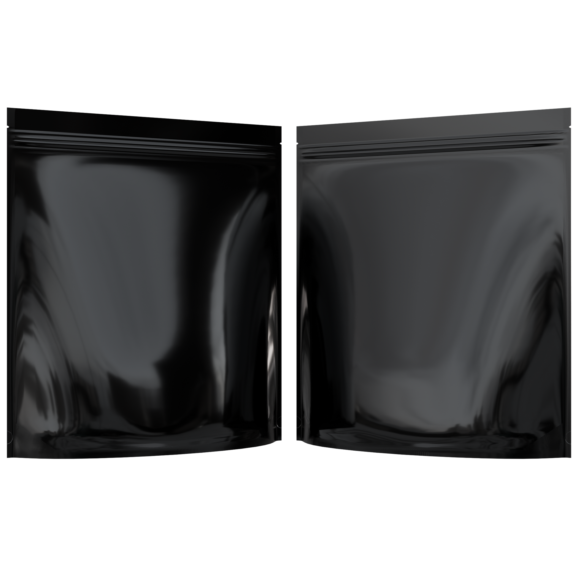 Mylar Bags 2 LB Grower Mylar Bags (10 qty) — Gloss Black / Gloss Black