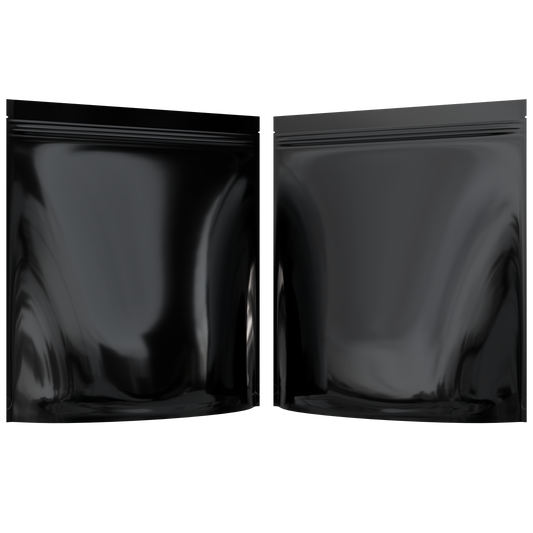 Mylar Bags 2 LB Grower Mylar Bags (10 qty) — Gloss Black / Gloss Black