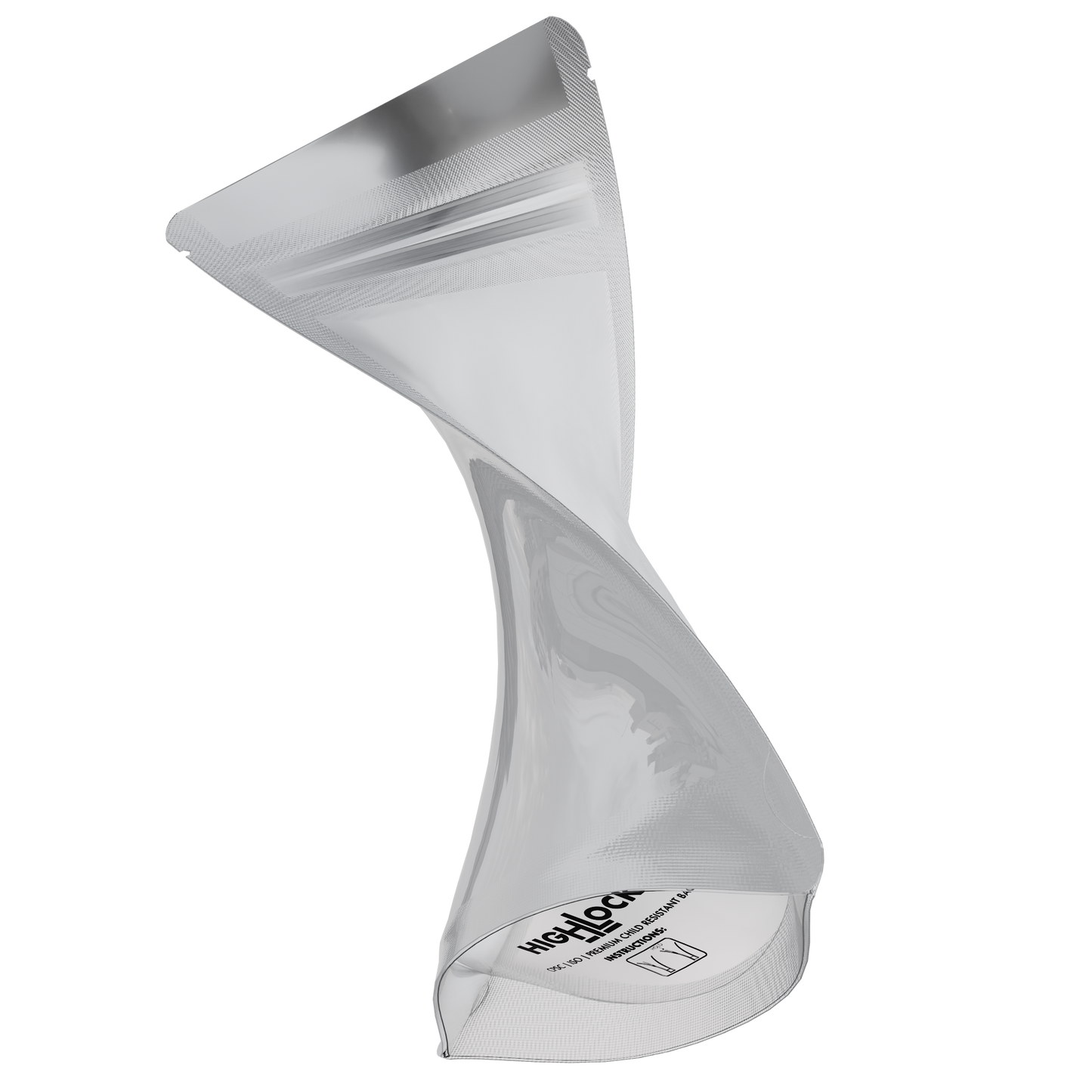 1/4 Oz (7g) CR Gusset Bags (1,000 qty) — Gloss White / Gloss Clear