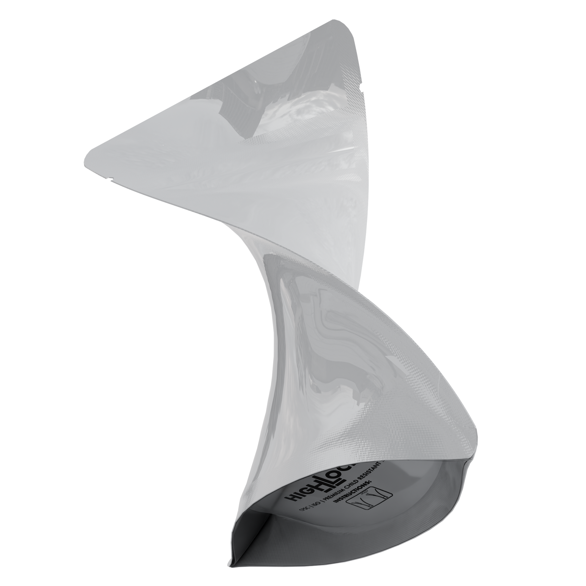 1/8 Oz (3.5g) CR Gusset Bags (1,000 qty) — Gloss White