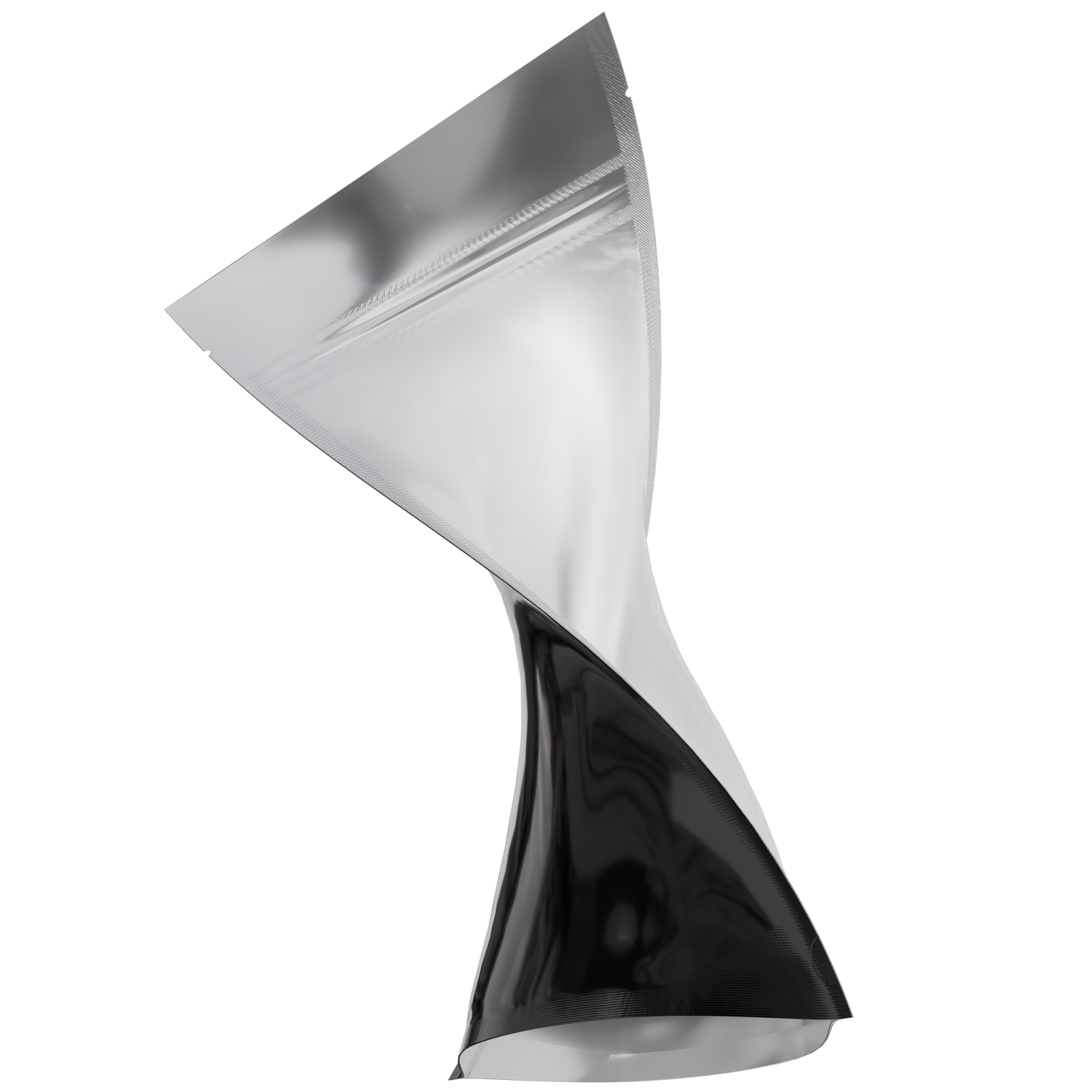 1/2 Ounce Mylar Bags (1000 qty) — Gloss Black & Clear