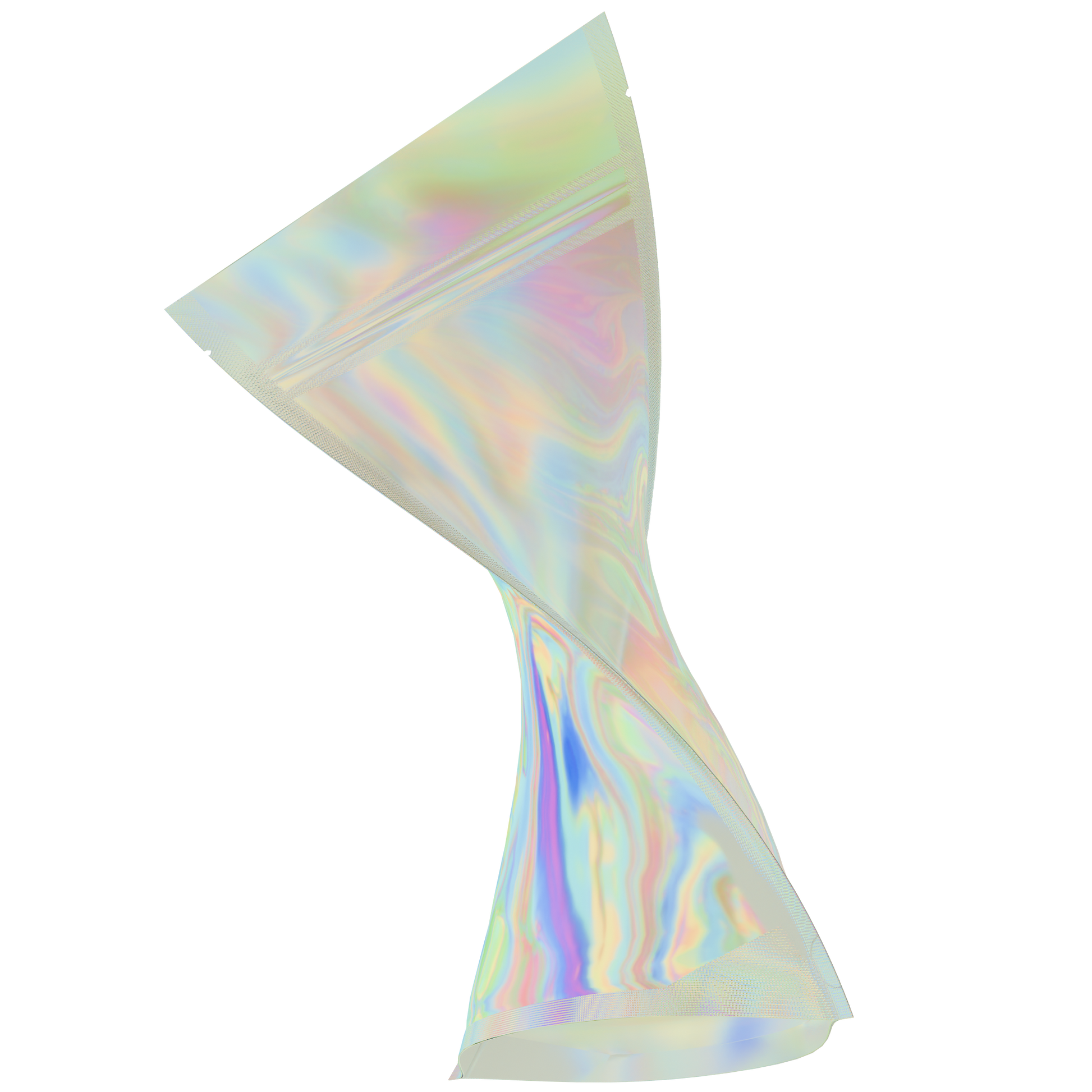 1/2 Ounce Mylar Bags (1000 qty) — Gloss Holographic & Clear