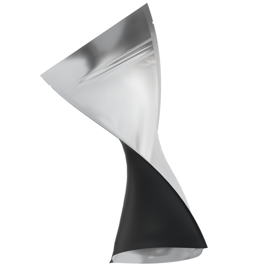 1/2 Ounce Mylar Bags (1000 qty) — Matte Black & Clear