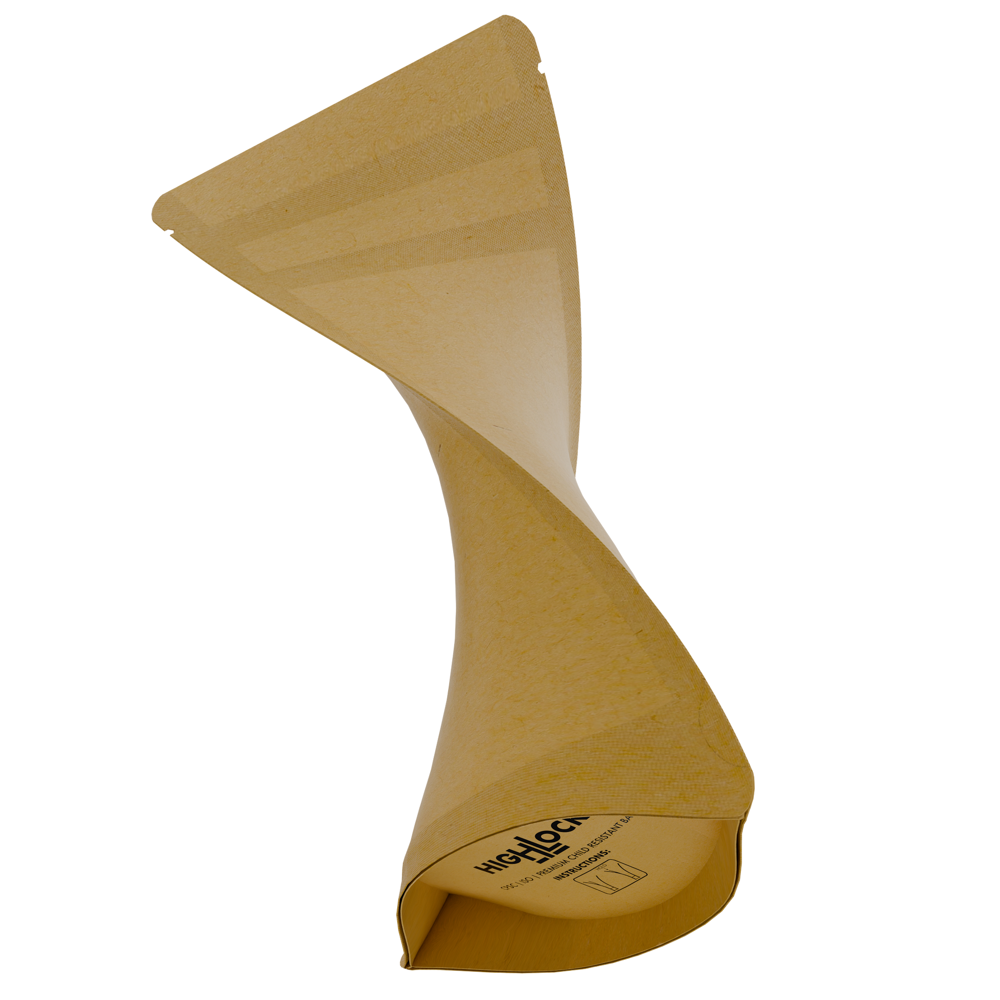 1/4 Oz (7g) CR Gusset Bags (1,000 qty) — Kraft / Kraft