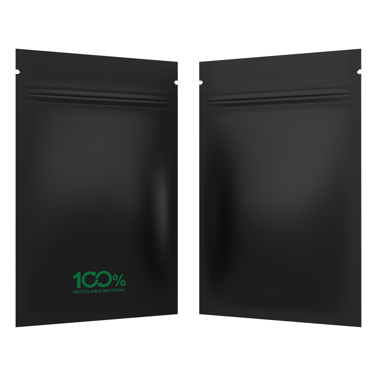 1 Gram Mylar Bags (1000 qty) — Matte Black & Matte Black