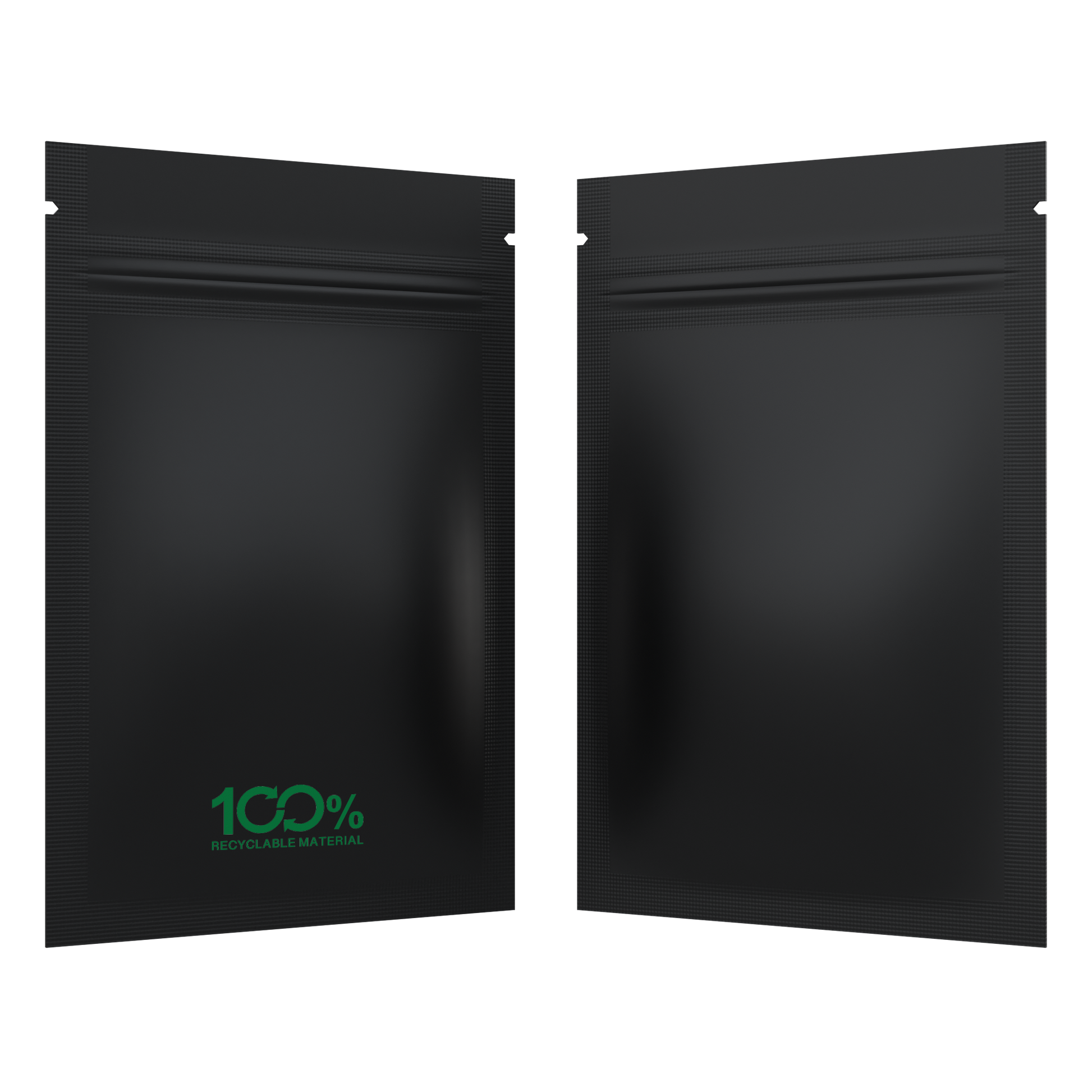 1 Gram Mylar Bags (1000 qty) — Matte Black & Matte Black